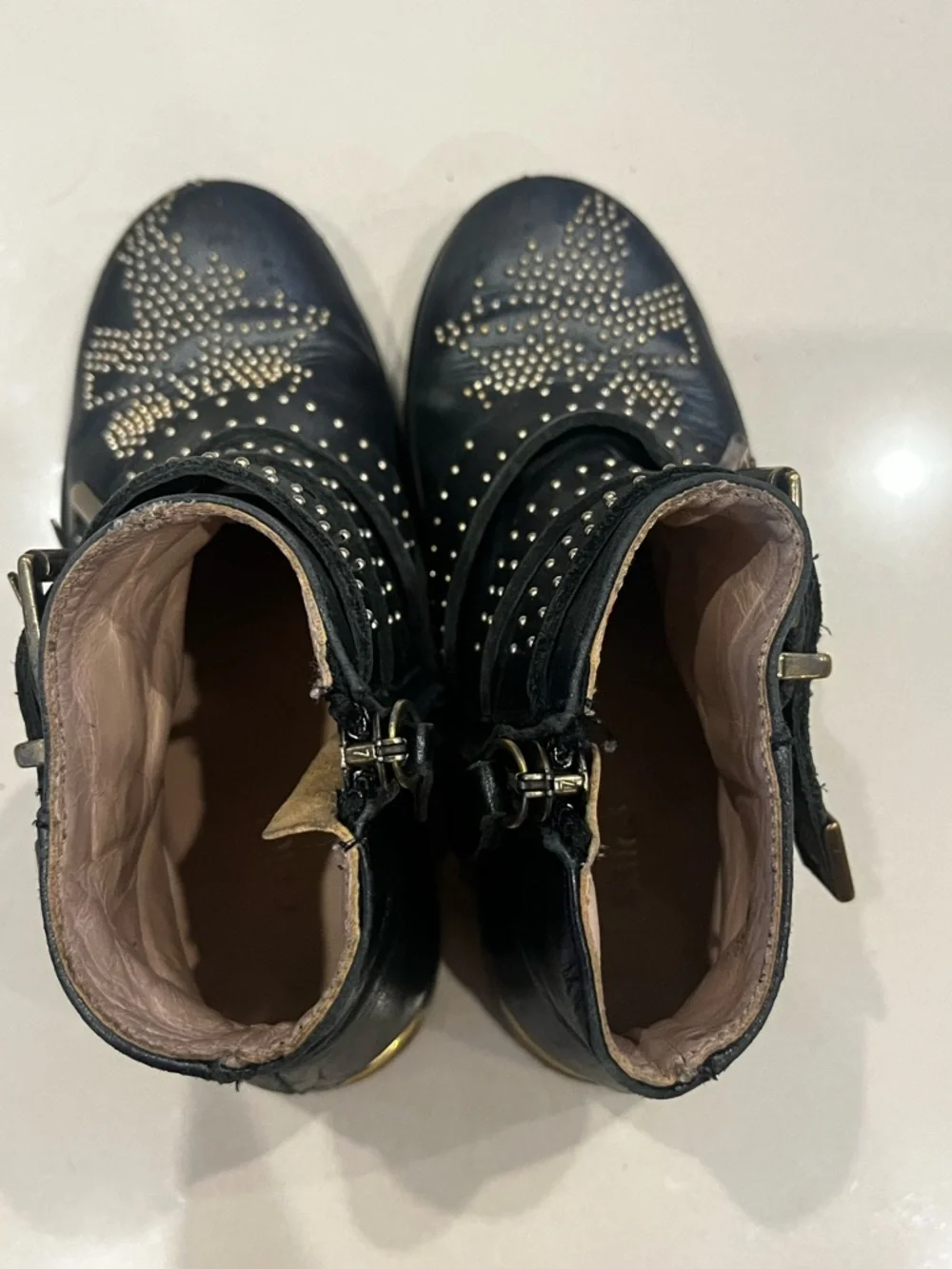 CHLOE Girl's Susanna Studded Ankle Boots
